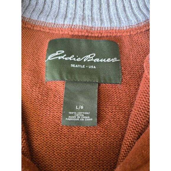 Eddie Bauer Men's Pull Over Sweater Sz L - Picture 4 of 5